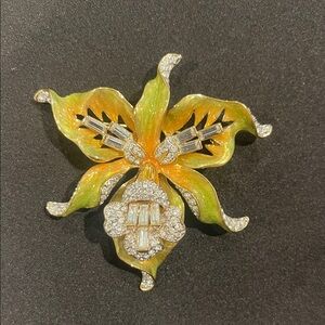 Vintage Nolan Miller Orchid Brooch